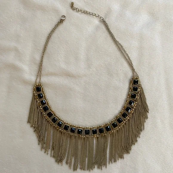 Black and gold chain necklace - Picture 2 of 4